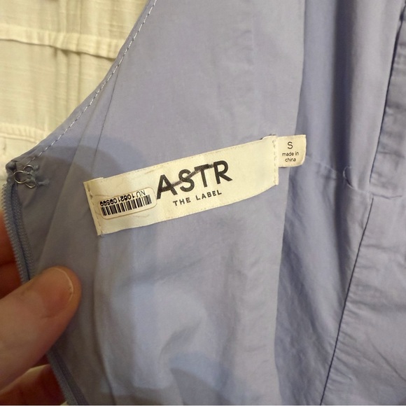 ASTR THE LABEL Vinya Poplin Drop Waist Dress Periwinkle Blue Size Small - Picture 6 of 13